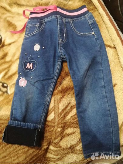 Джинсы утеплённые для девочки