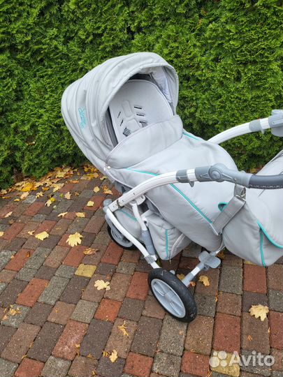 Коляска 3 в 1 из эко кожи