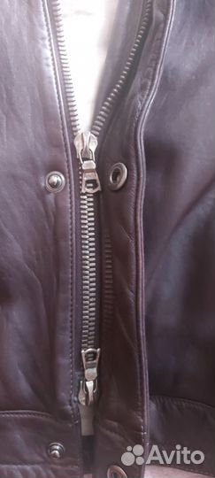 Кожаная куртка мужская бу 46-48 размер, рост 1700