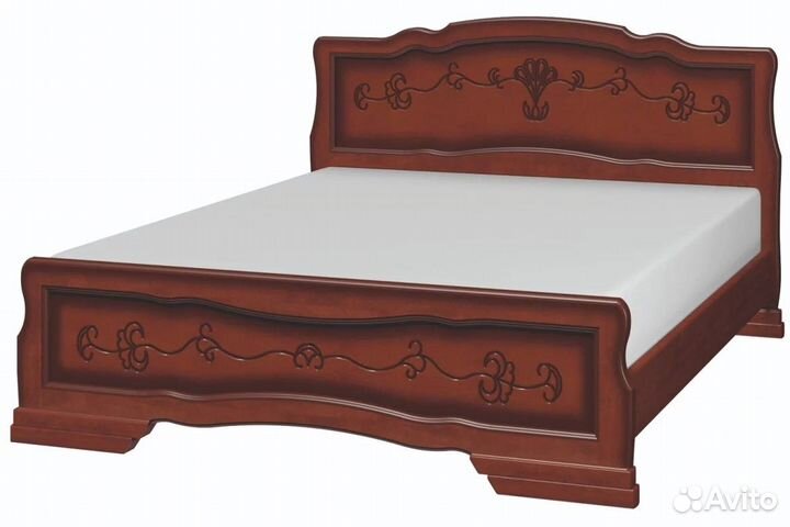 Кровать двуспальная из массива сосны 160 x 200 см