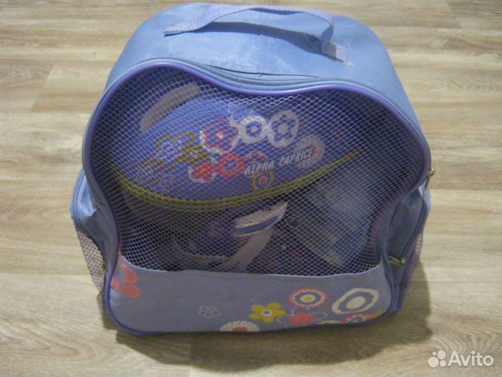 Комплект роликовые коньки, защита и шлем детское