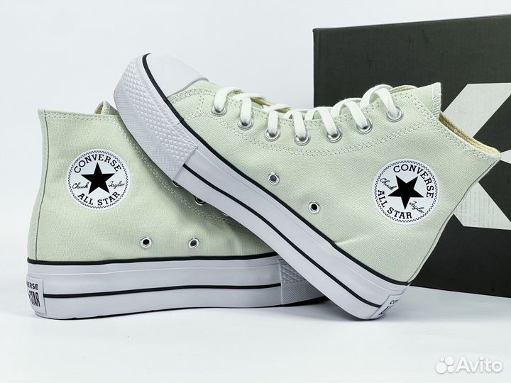 Converse All Star White High Platform