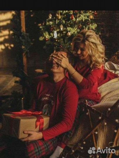 Пижамы новогодние family look