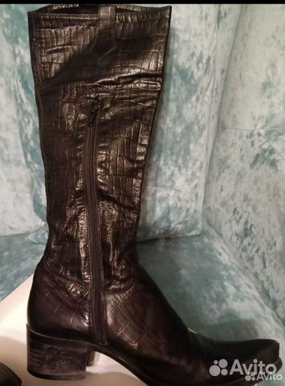 Винтажные казаки кожаные. Vintage р.36 Италия