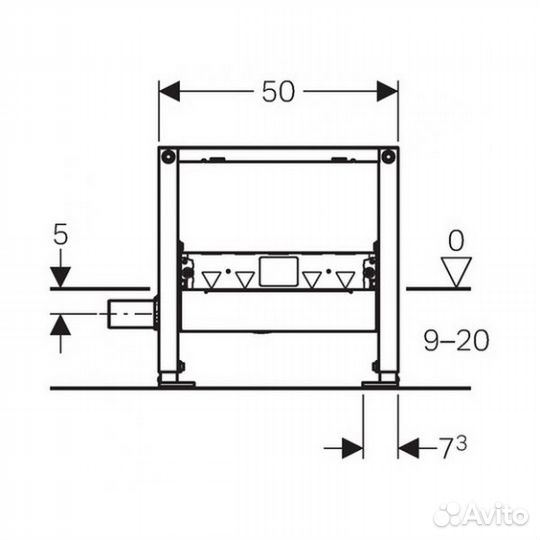 Инсталляция Geberit CleanLine Duofix для душевого трапа 111.591.00.1