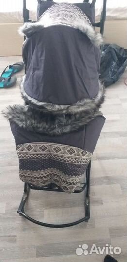 Детские санки коляска с колесами