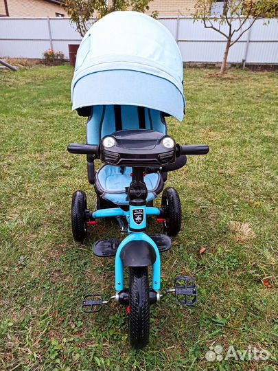 Детский складной велосипед с ручкой