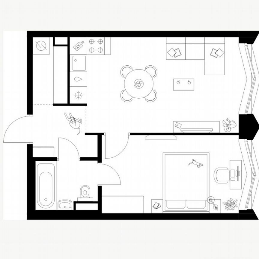 1-к. квартира, 41,8 м², 7/31 эт.