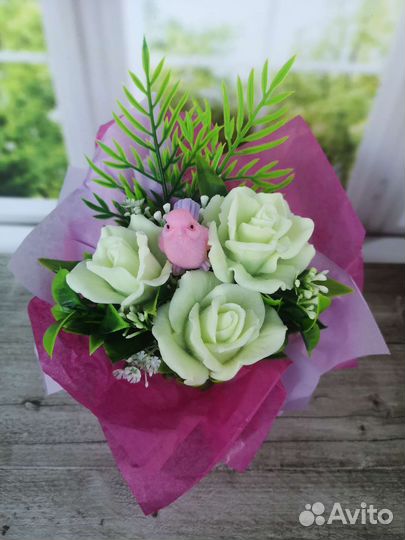 Букет из мыла роз
