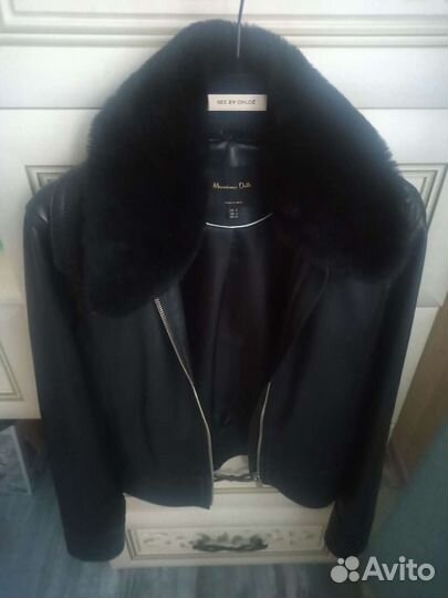 Куртка кожаная Massimo dutti