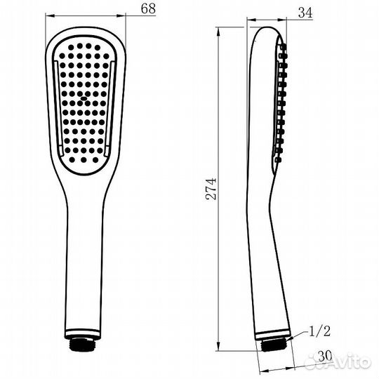 Ручной душ Lemark LM0411BL Черный