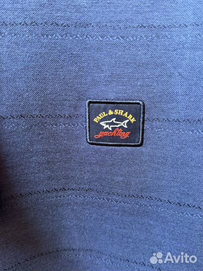 Поло Paul Shark мужское синий цвет размеры: 50-58