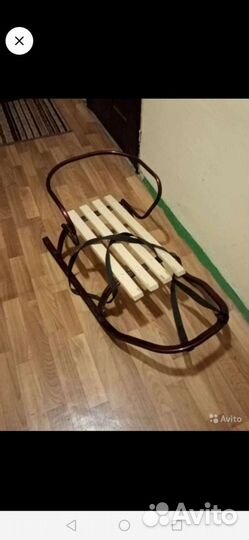 Санки без ручки. Спинка снимается