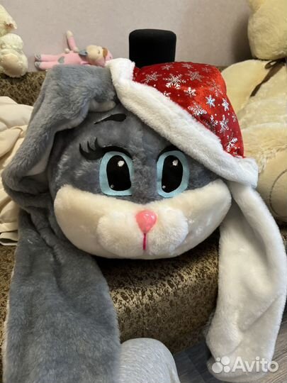 2в1 Ростовая кукла мишка Тедди и Зайка