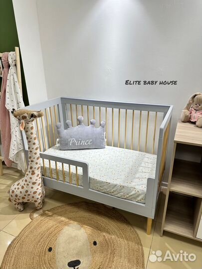 Кроватка для новорожденного с допбортиком