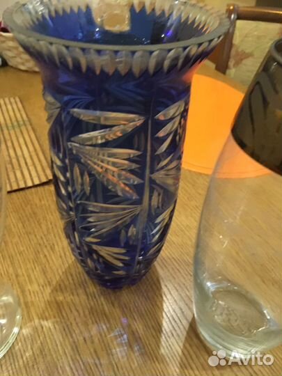 3 вазы икеа, Хрусталь, цветной хрусталь чехия
