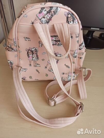 Рюкзак детский розовый с рисунком