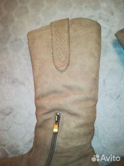 Сапоги зимние 38р. Натуральный нубук и мех