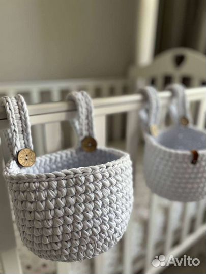 Корзинки из трикотажной пряжи