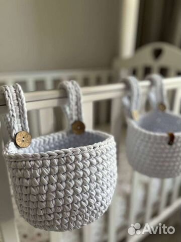 Корзинки из трикотажной пряжи