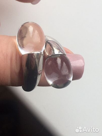 Кольцо Baccarat с хрусталем, серебро 925