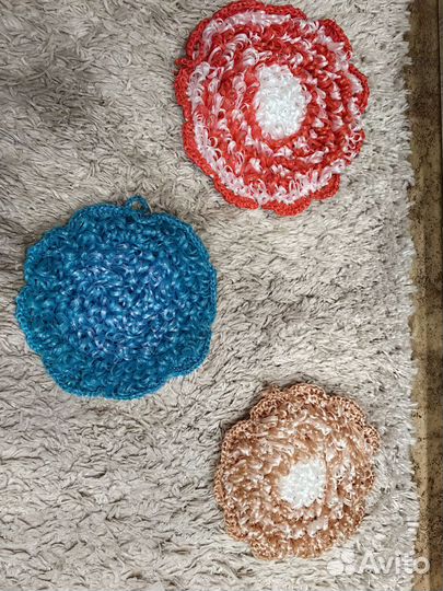 Мочалки ручной вязки