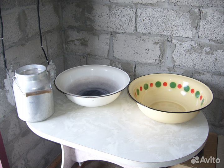 Бидон алюминиевый, тазы эмалированные СССР