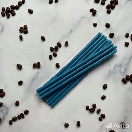 Набор 10 свечей цвет разный