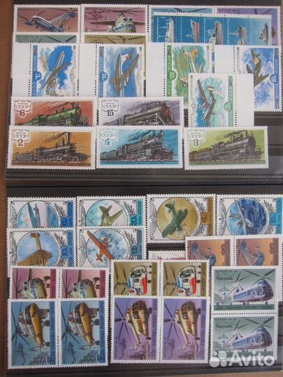 Марки СССР. Корабли, авиация, авт. 1970-1991 (чбн)