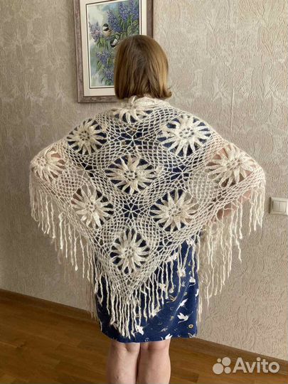 Пуховая косынка паутинка 2000*1200