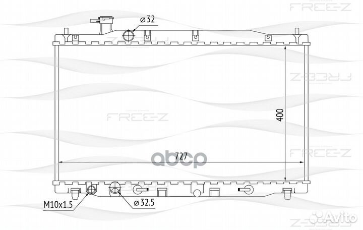 Радиатор двигателя KK0247 free-Z