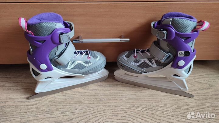 Коньки ледовые раздвижные, для девочки, р.29-32