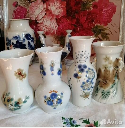 Вазы. Подсвечник. Полонне Зхк. Винтаж