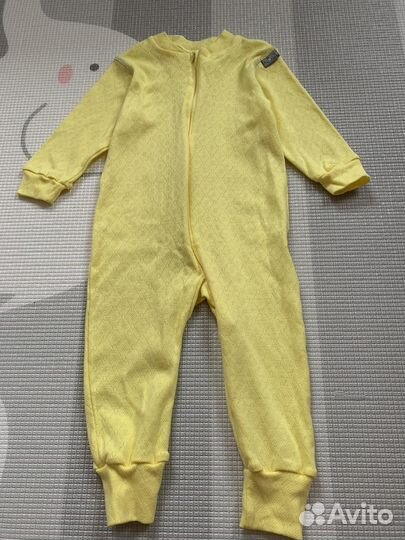Комбинезон нательный 86-92 желтый