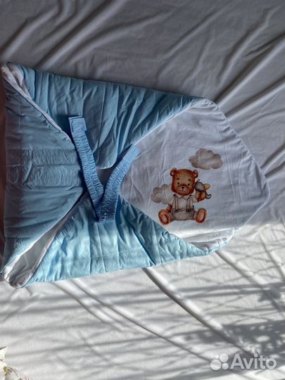 Конверт, комбинезон, одеяло, шапочка на выписку