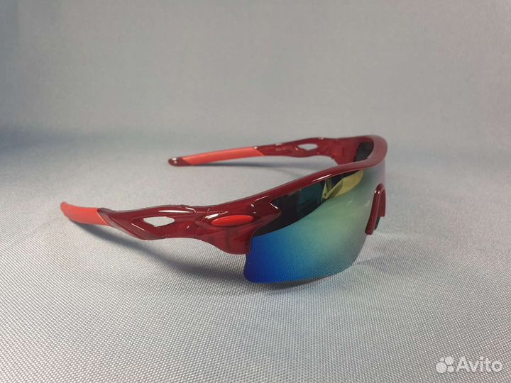 Очки спортивные красная оправа (ударостойкие)