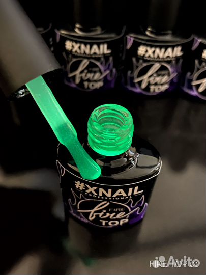 Xnail fire TOP (люминисцентный топ), 10 мл