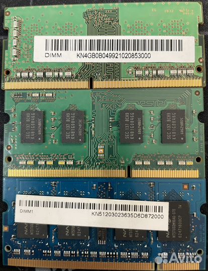 Память для ноутбука ddr2, ddr3, ddr4