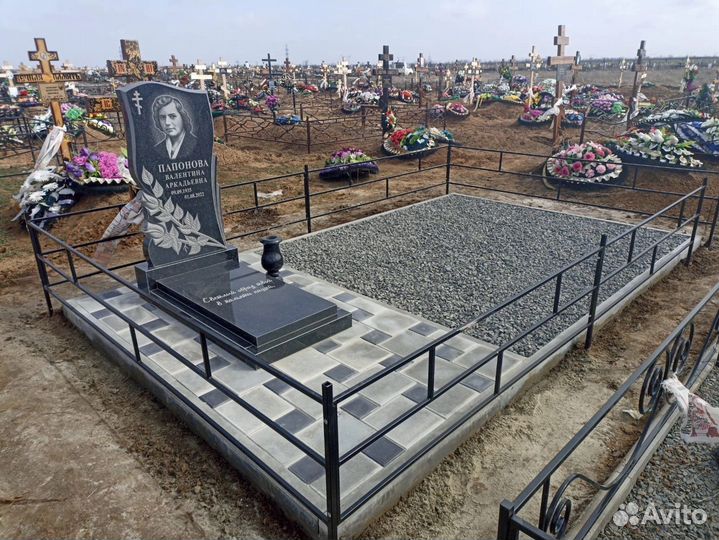Памятники из гранита, оградки, копка могил