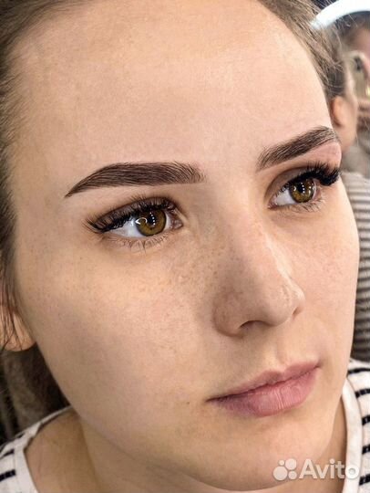 Окрашивание бровей,Долговременная укладка