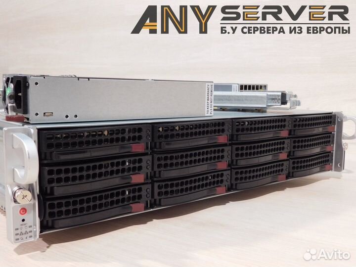 Сервер Supermicro 6028U 2x E5-2620v3 768Gb 12LFF