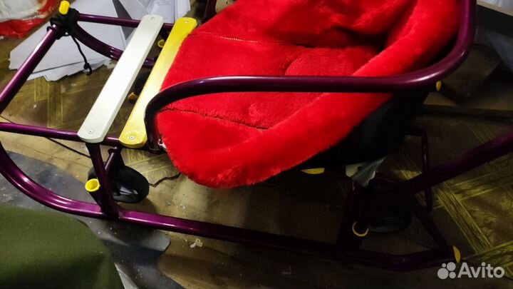 Детские санки коляска с колесами