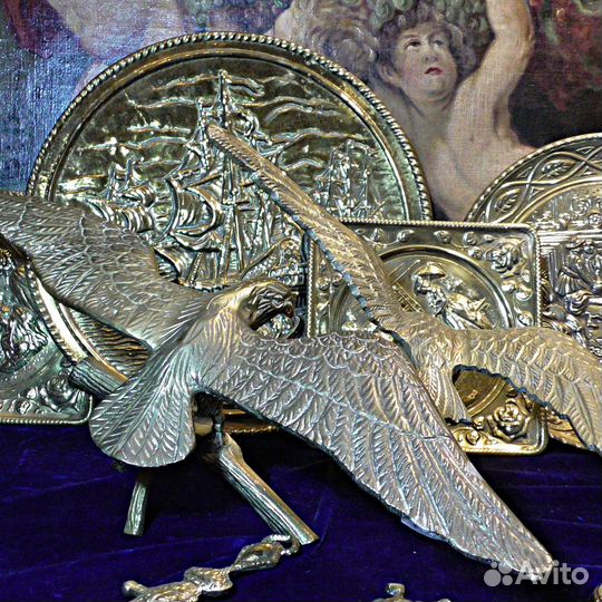 Орлы.Статуэтка.Декор.Латунь.Декор.Немецкие.Америка