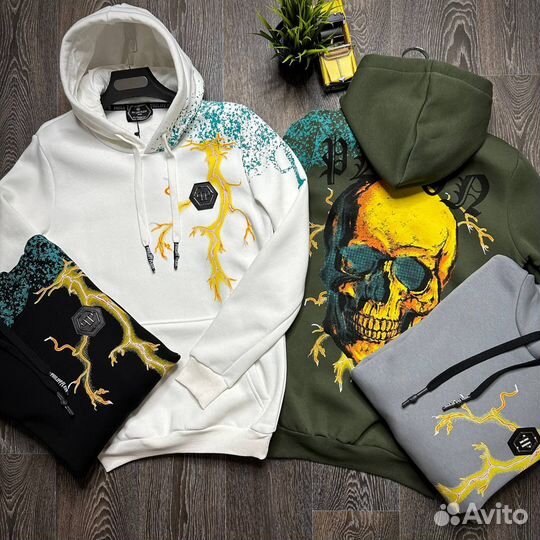 Худи на флисе philipp plein