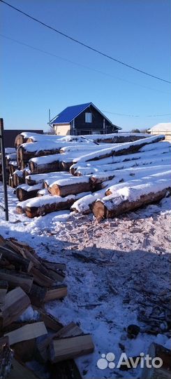 Береза кругляк на дрова. Дрова