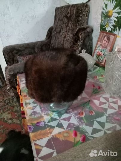 Норковая шапка мужская новая 56