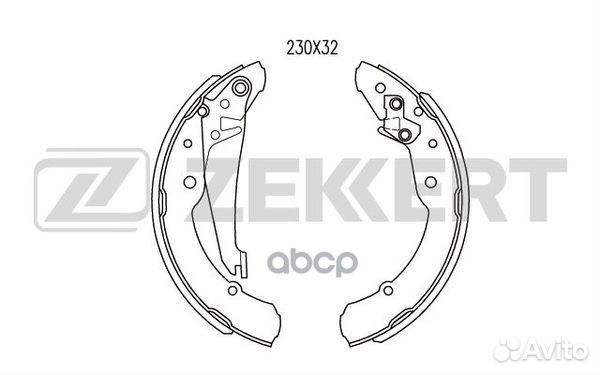 BK-4380 zekkert Колодки торм. бараб. зад. BK-43