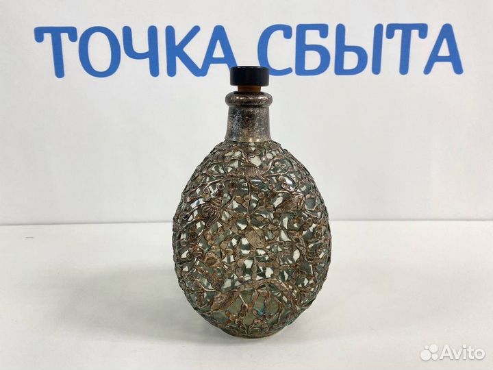 Графин штоф в медной оплетке винтаж