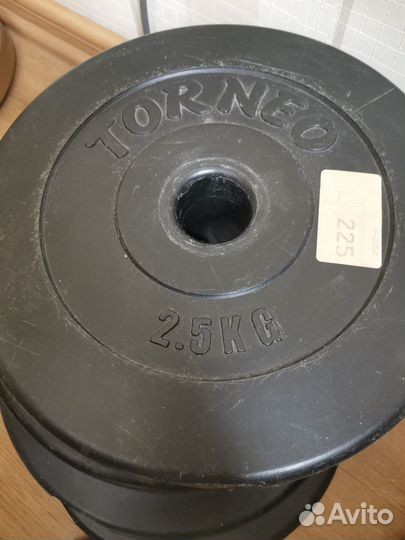 Гантель и блины для гантелей torneo