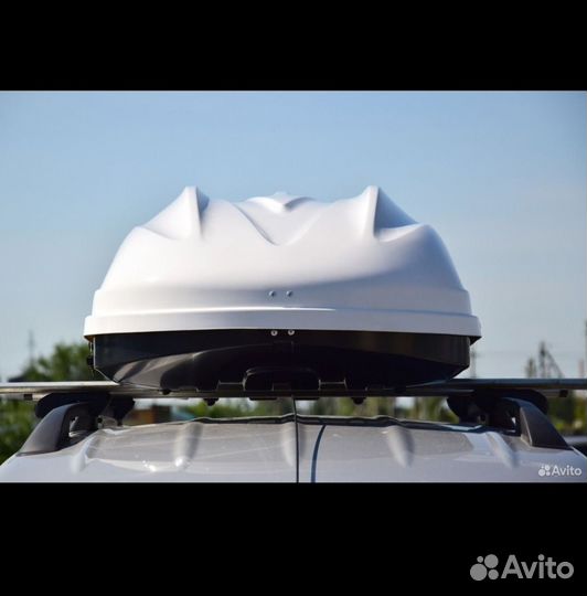 Автобокс на крышу белый